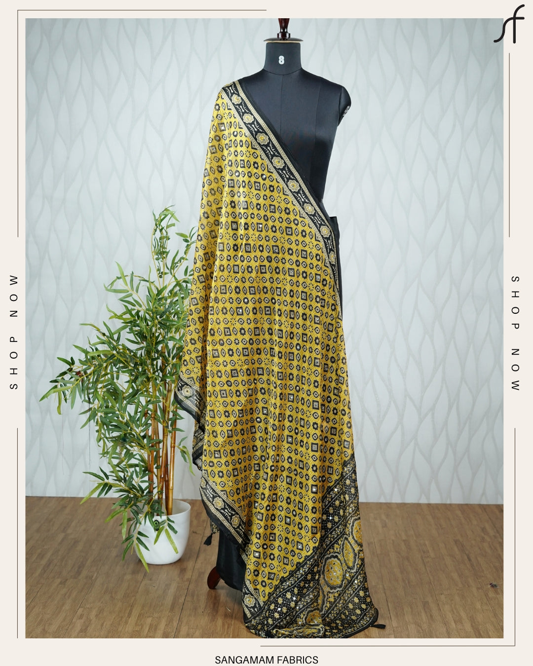 CRUSHED AJRAKH PRINTED DUPATTA
