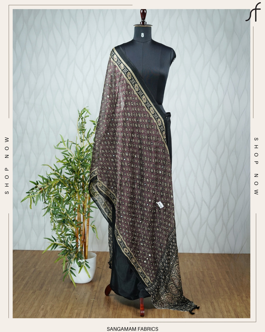 CRUSHED AJRAKH PRINTED DUPATTA