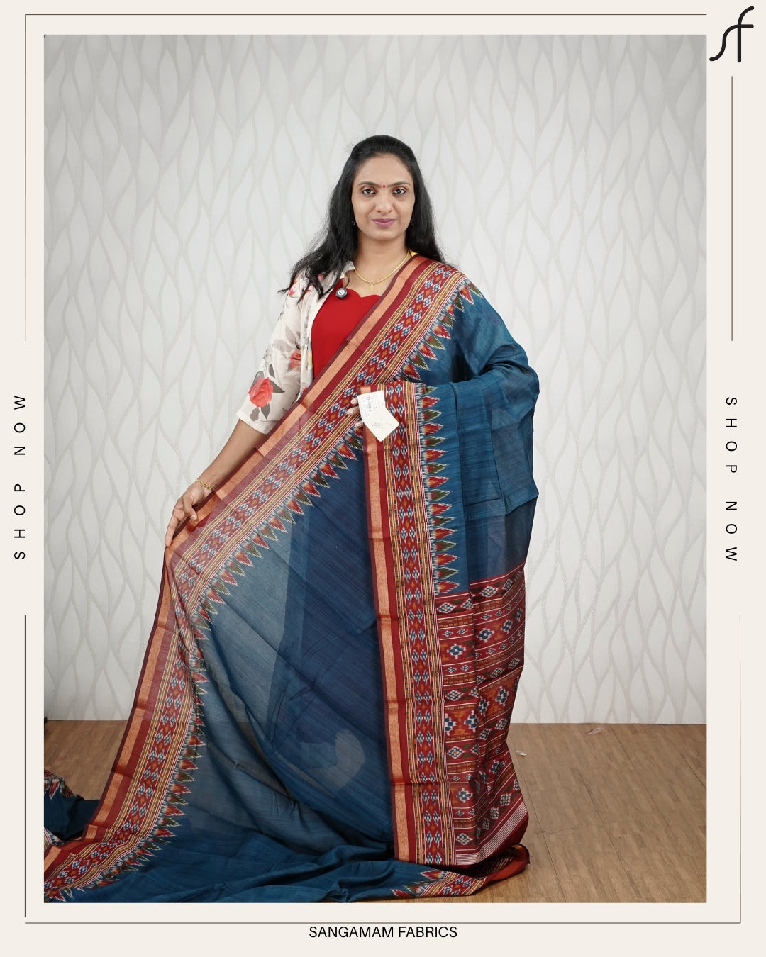 IKAT DESIGN HIGHLIGHTED SAREE