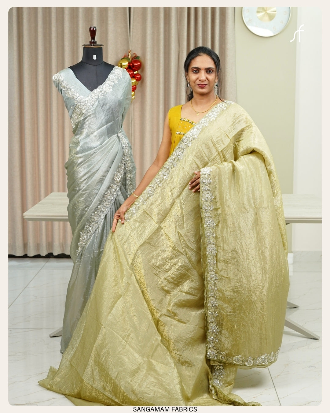 PARTY WEAR SOFT CRUSHED ORGANZA SAREE
