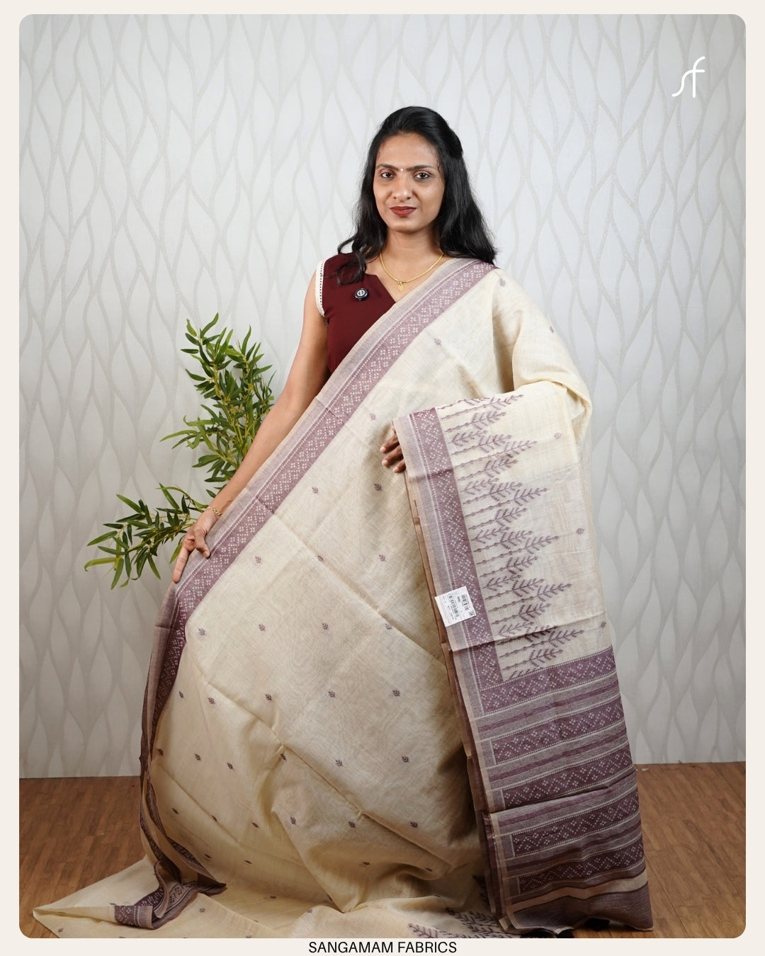 JAMDANI WEAVING SEMI CHANDERI SILK SAREE