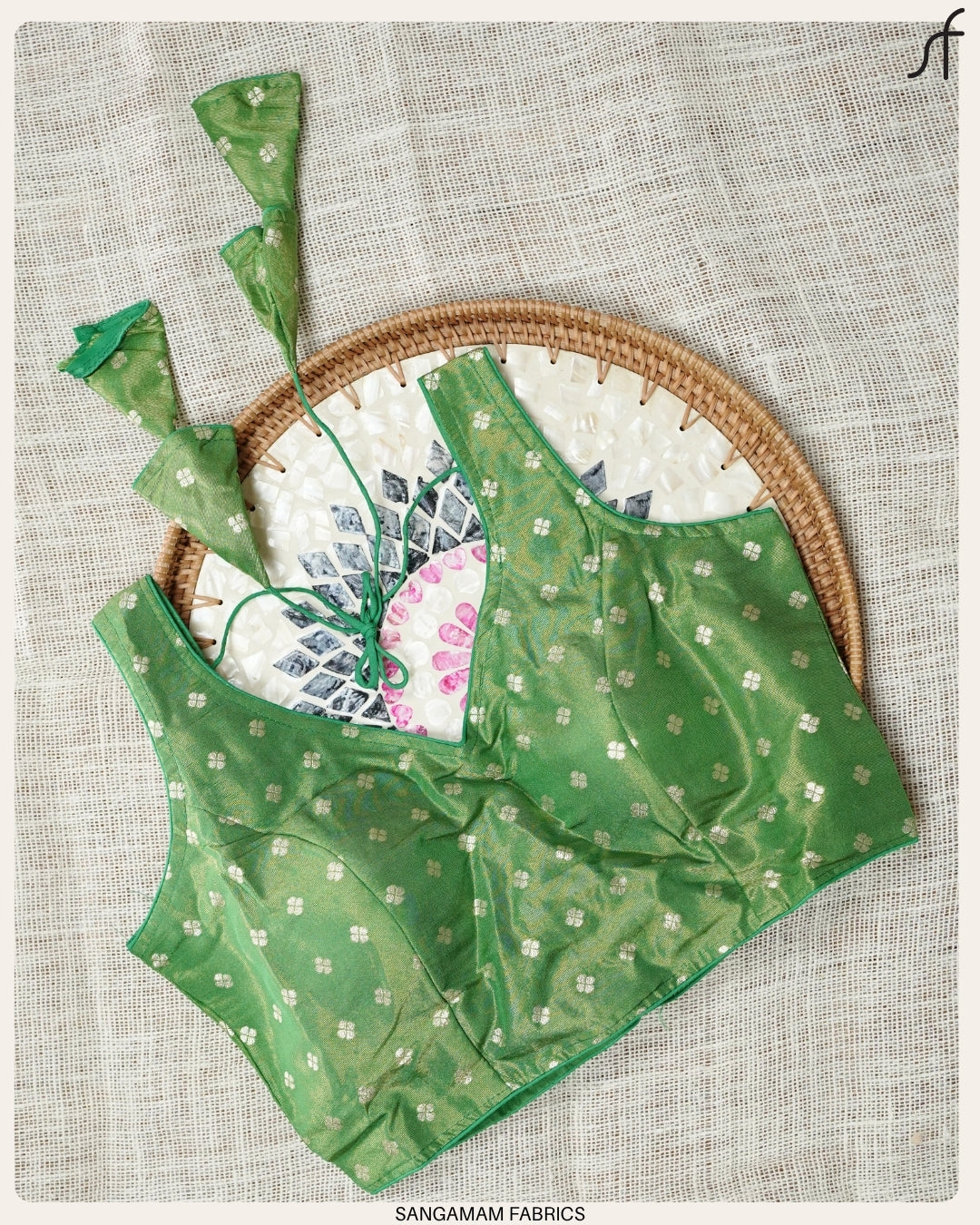 BANARASI BUTTA WOVEN TISSUE BLOUSE