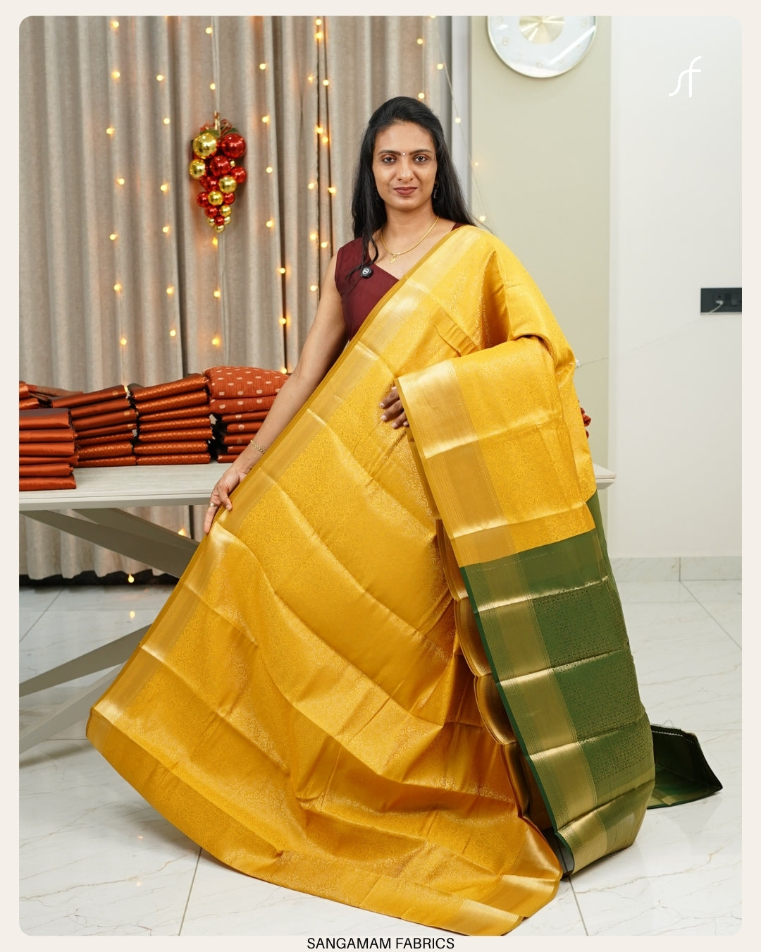 SEMI SILK BROCADE SAREE
