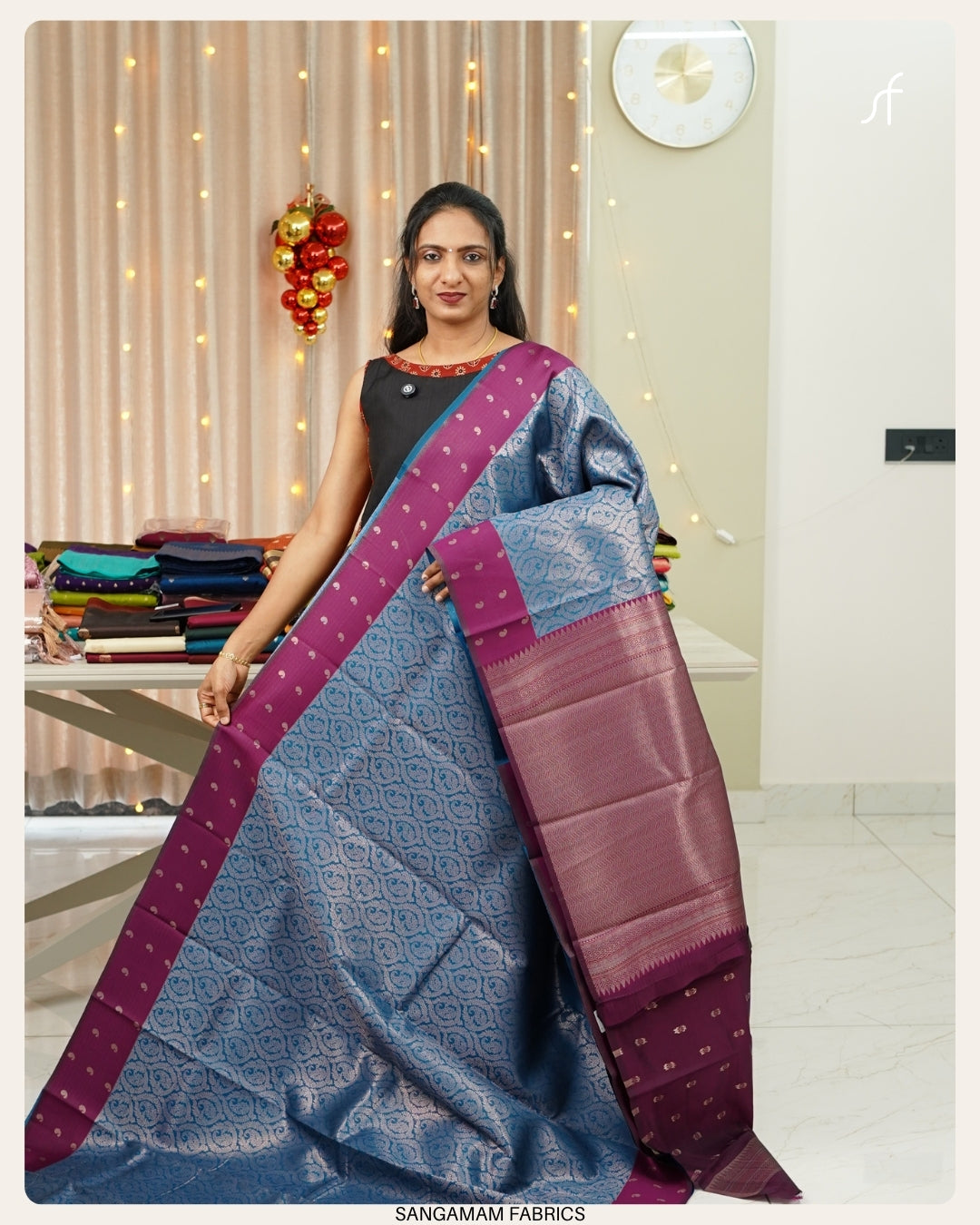 BROCADE WOVEN SEMI SILK SAREE