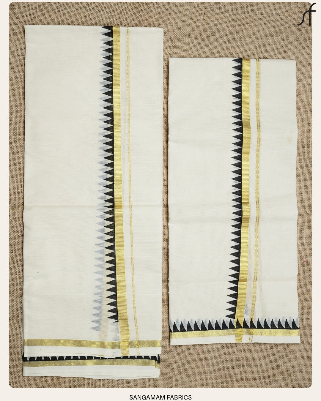 TEMPLE BORDER DETAILED COTTON SET MUNDU