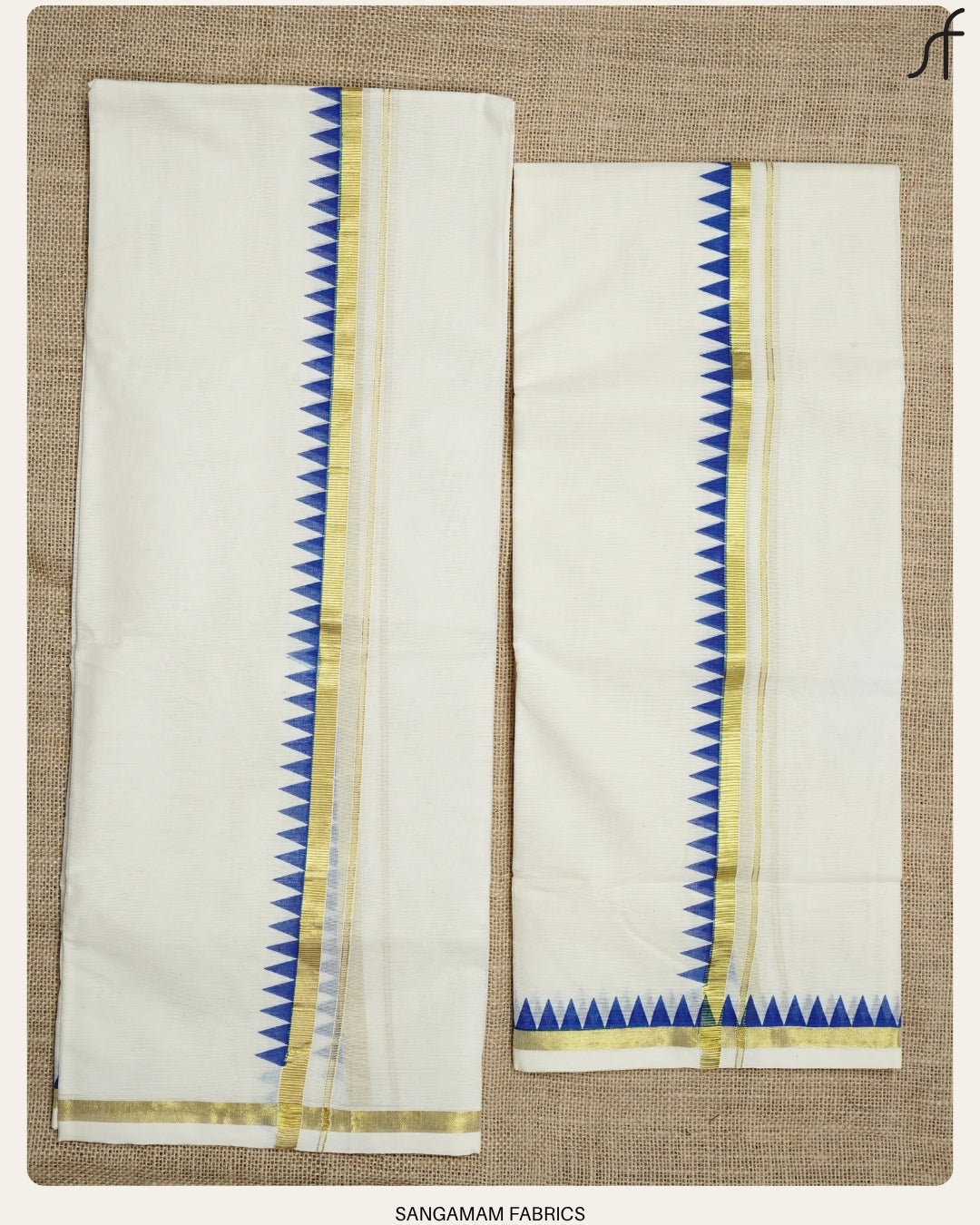 TEMPLE BORDER DETAILED COTTON SET MUNDU