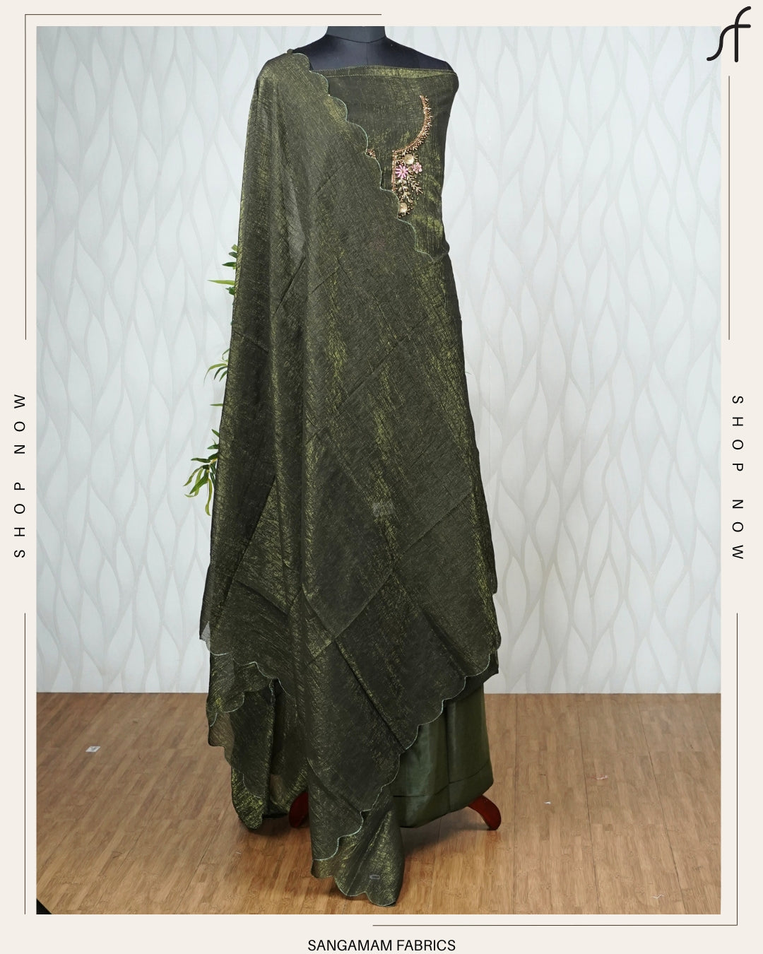 CRUSHED SILK SALWAR SUIT