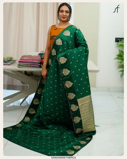 SEMI RAW MANGO SILK SAREE