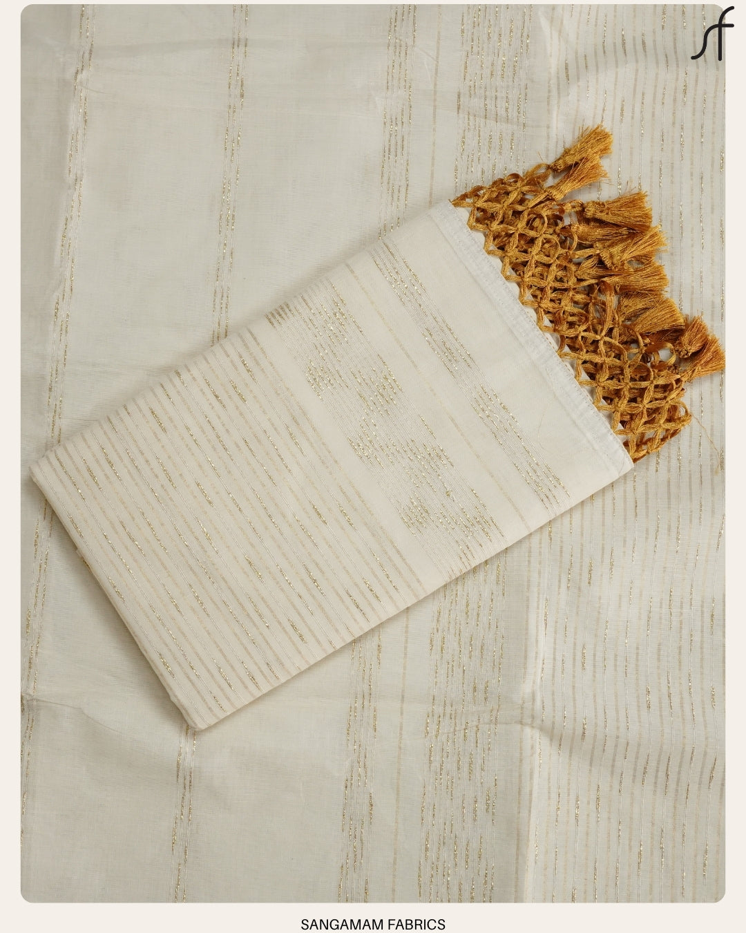 GOLDEN STRIPE DETAILED SET SAREE