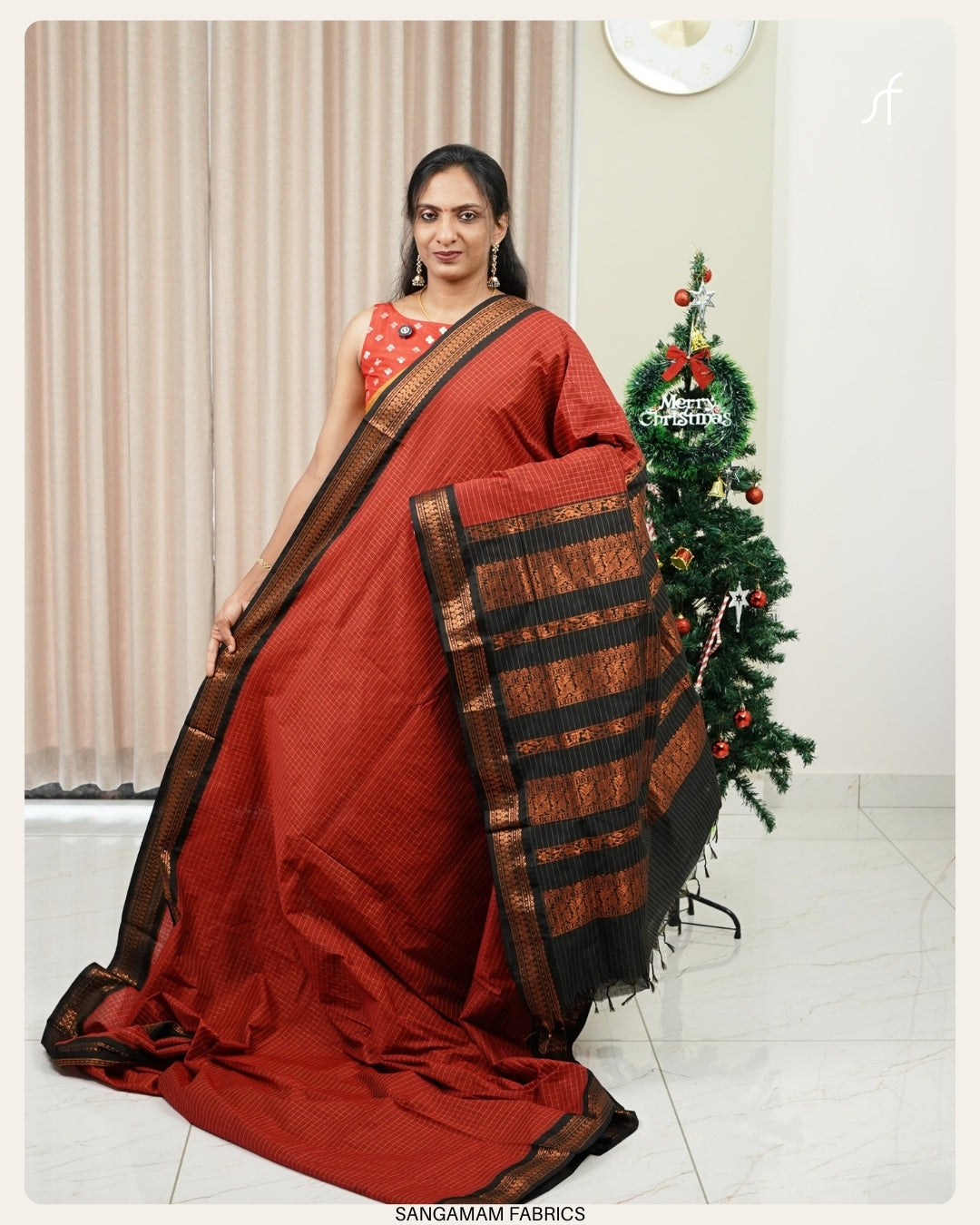 MICRO CHECK DETAILED KALYANI COTTON SAREE