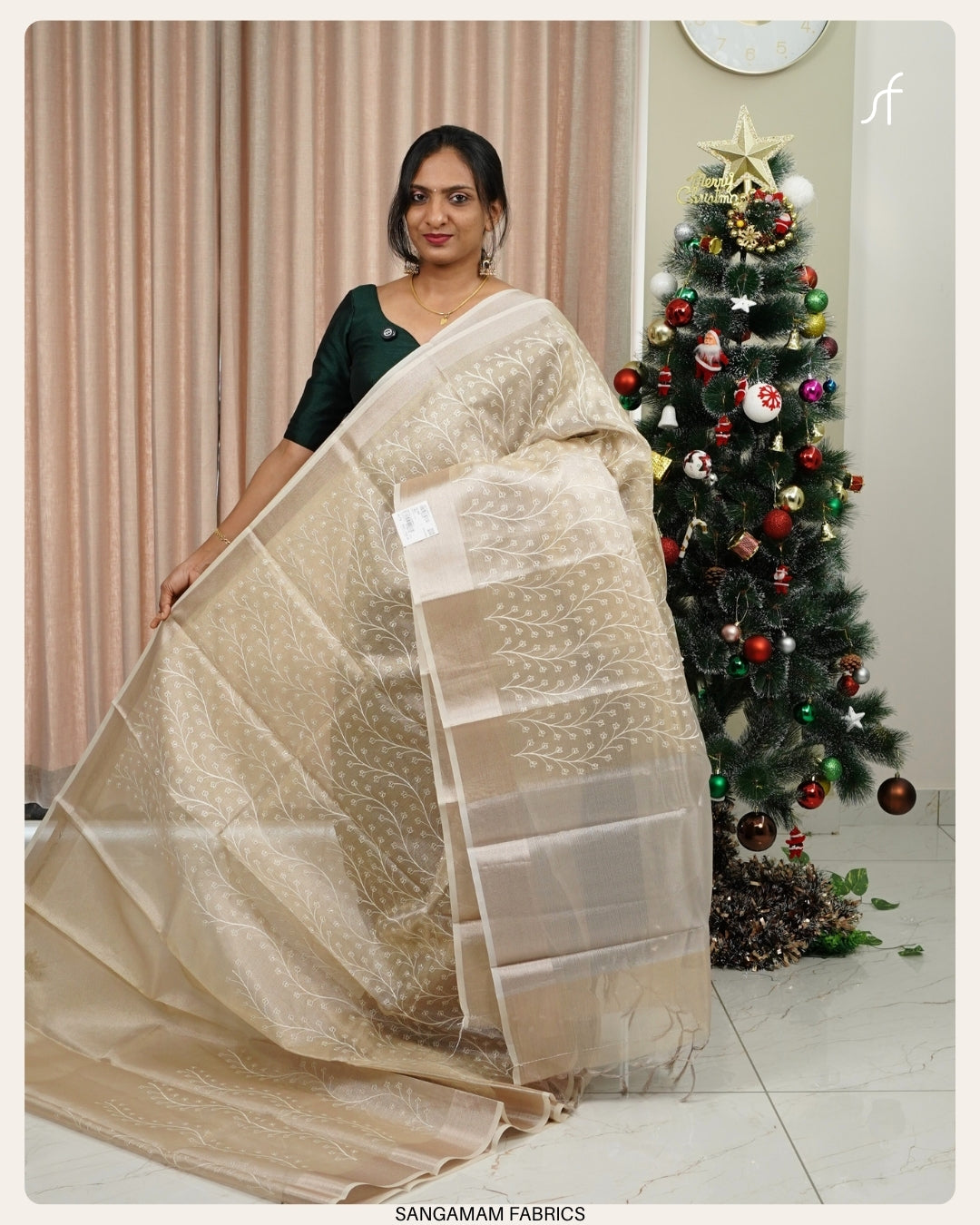 CHRISTMAS SPECIAL NET COTTA SAREE