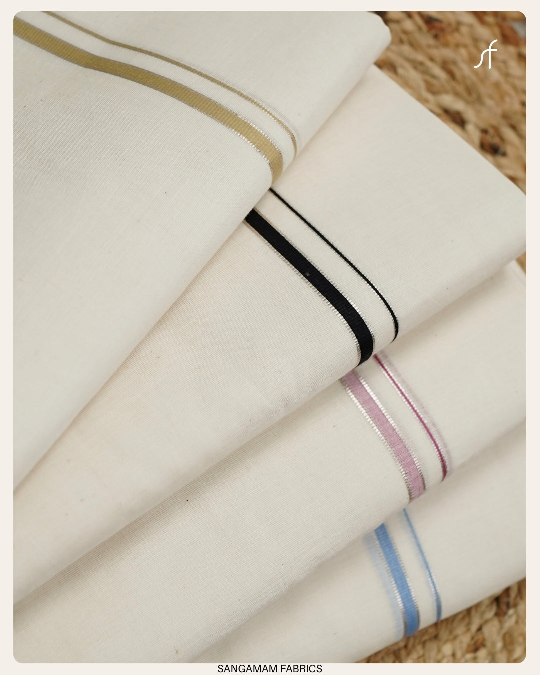 KAMBIKARA PATTERN PURE COTTON DOUBLE MUNDU