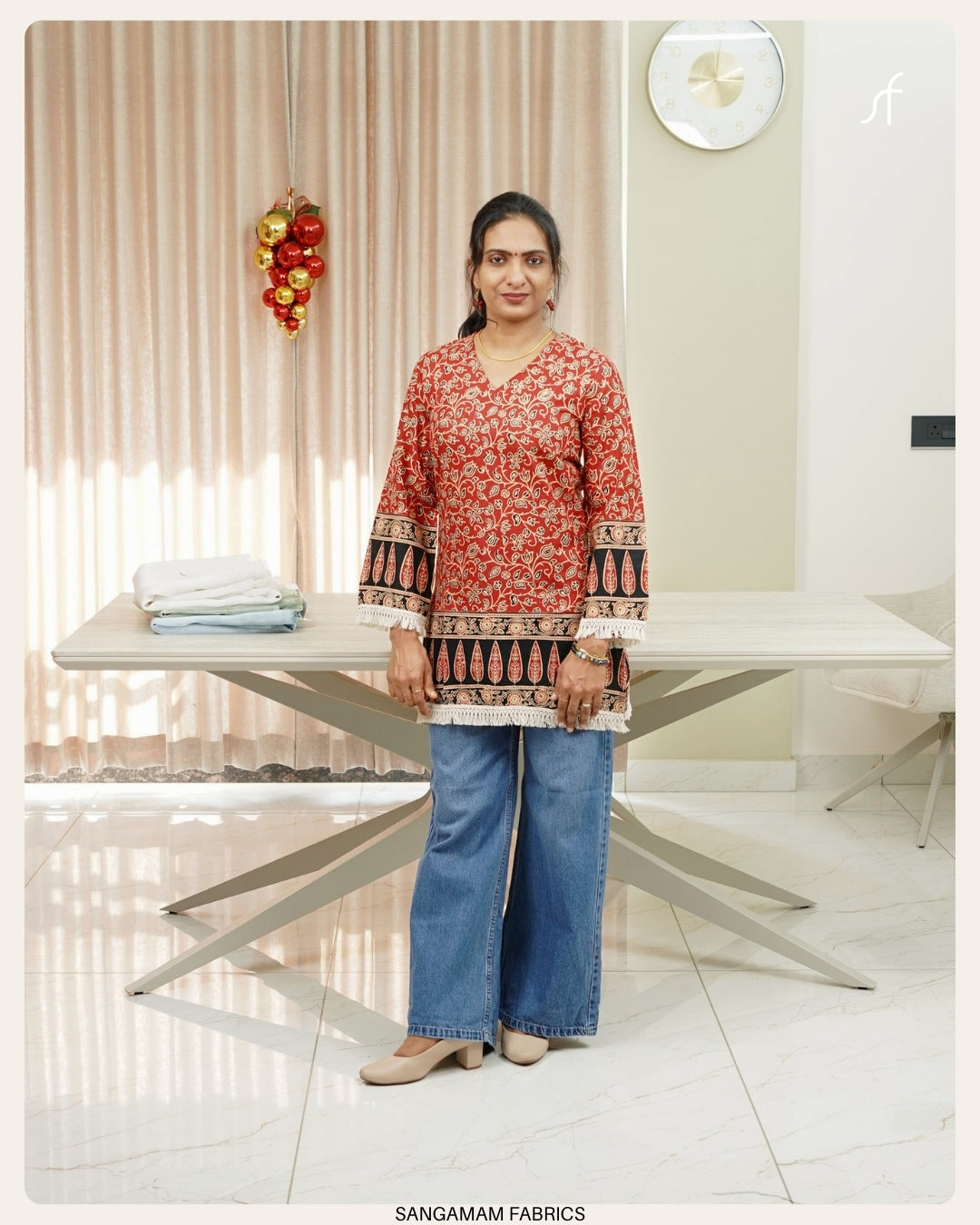 PRINTED COTTON SHORT KURTI