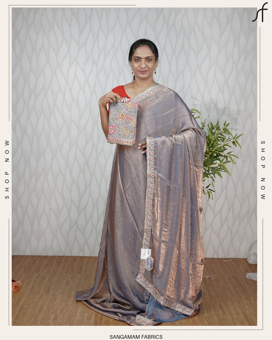 FENDI SILK DUAL TONE SAREE