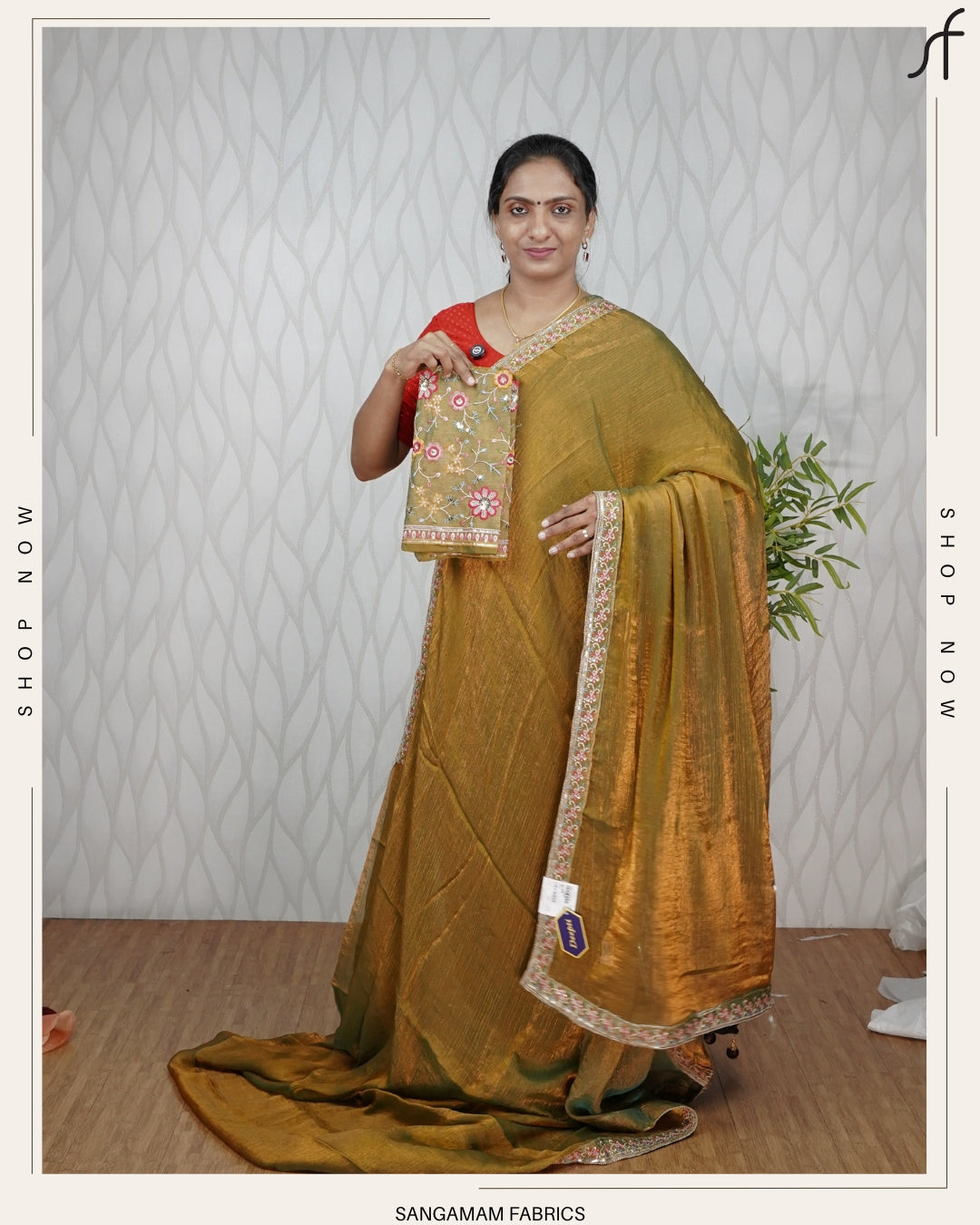 FENDI SILK DUAL TONE SAREE