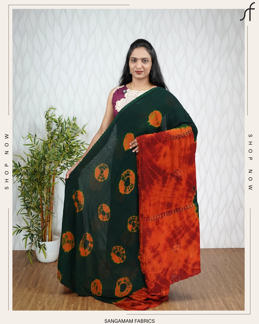 CROCHET VISCOSE GEORGETTE SAREE