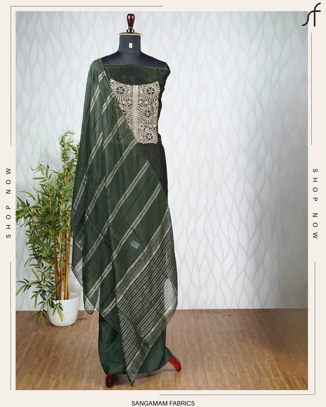CRUSHED SILK SALWAR SUIT