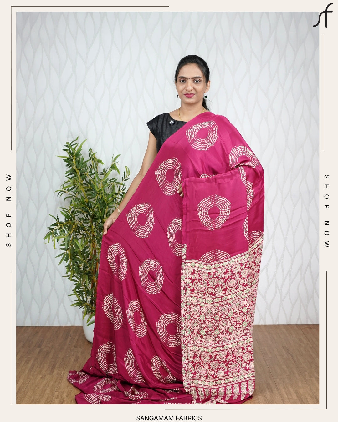 BANDHANI PRINTED SEMI MODAL SILK SARE