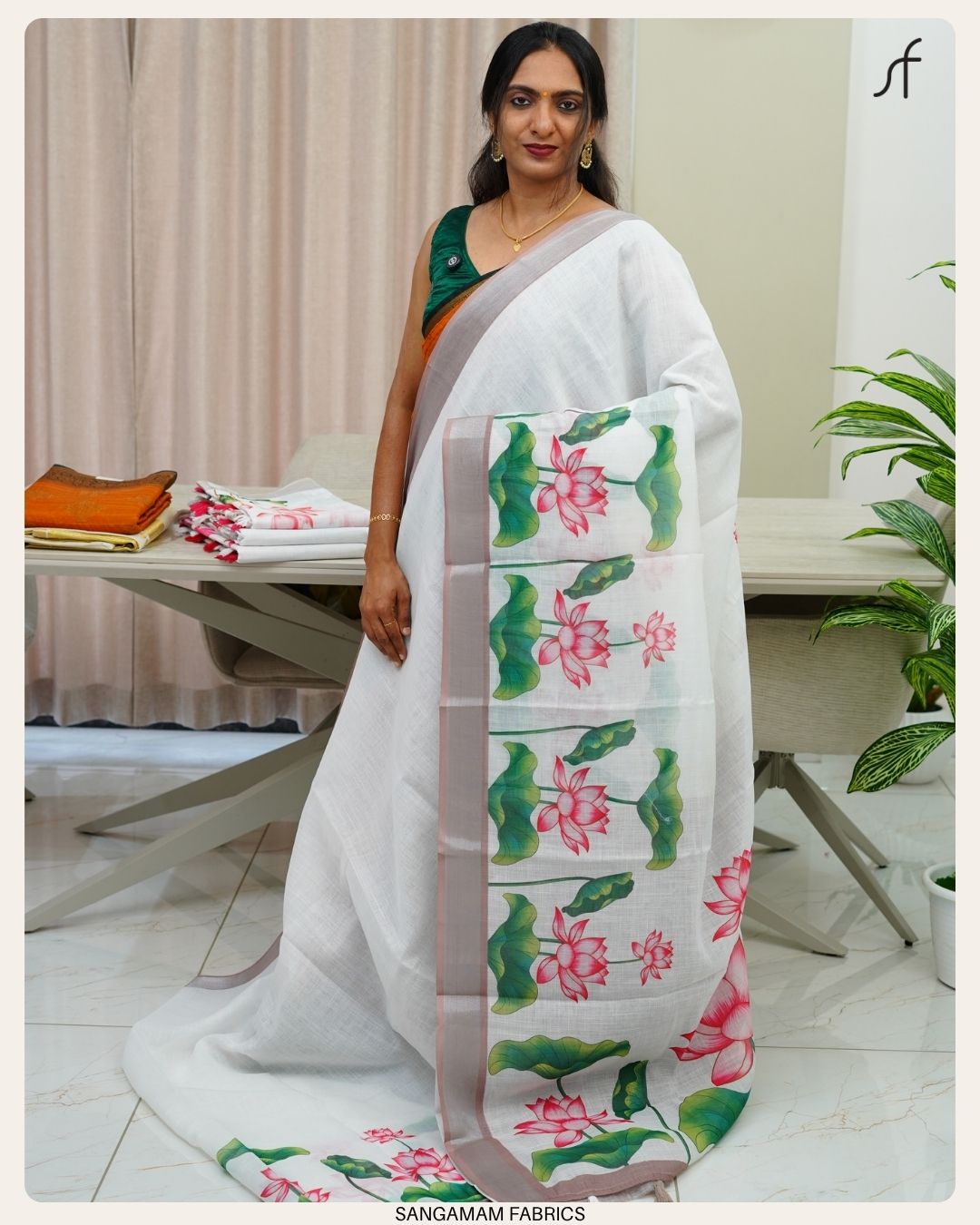 SEMI LINEN SAREE