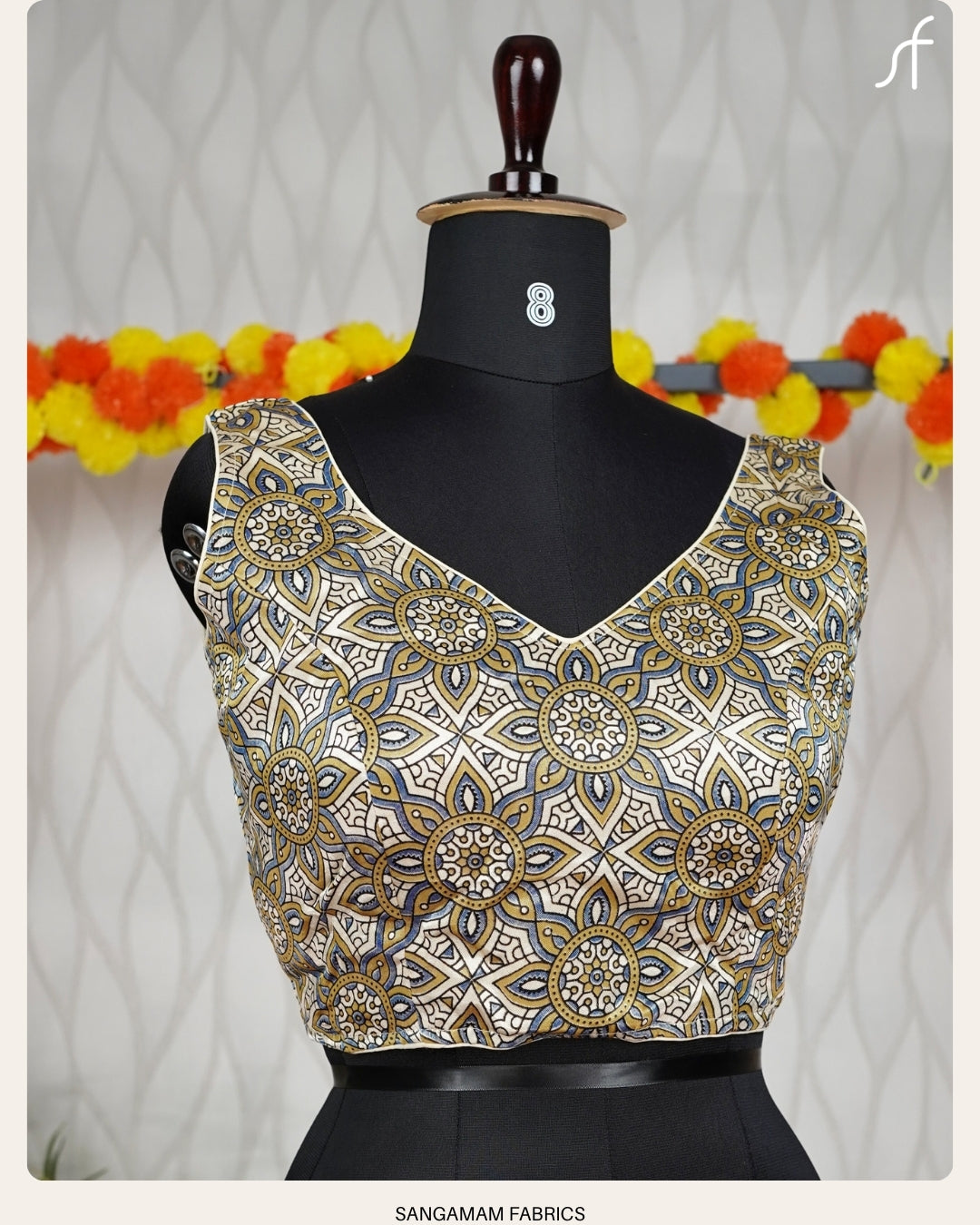 AJRAKH DETAILED MODAL BLOUSE
