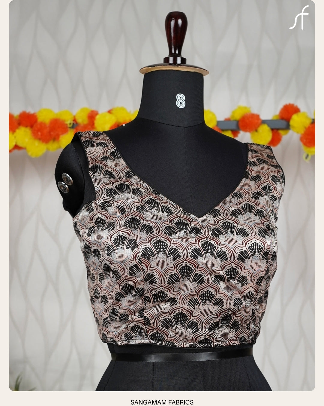 AJRAKH DETAILED MODAL BLOUSE