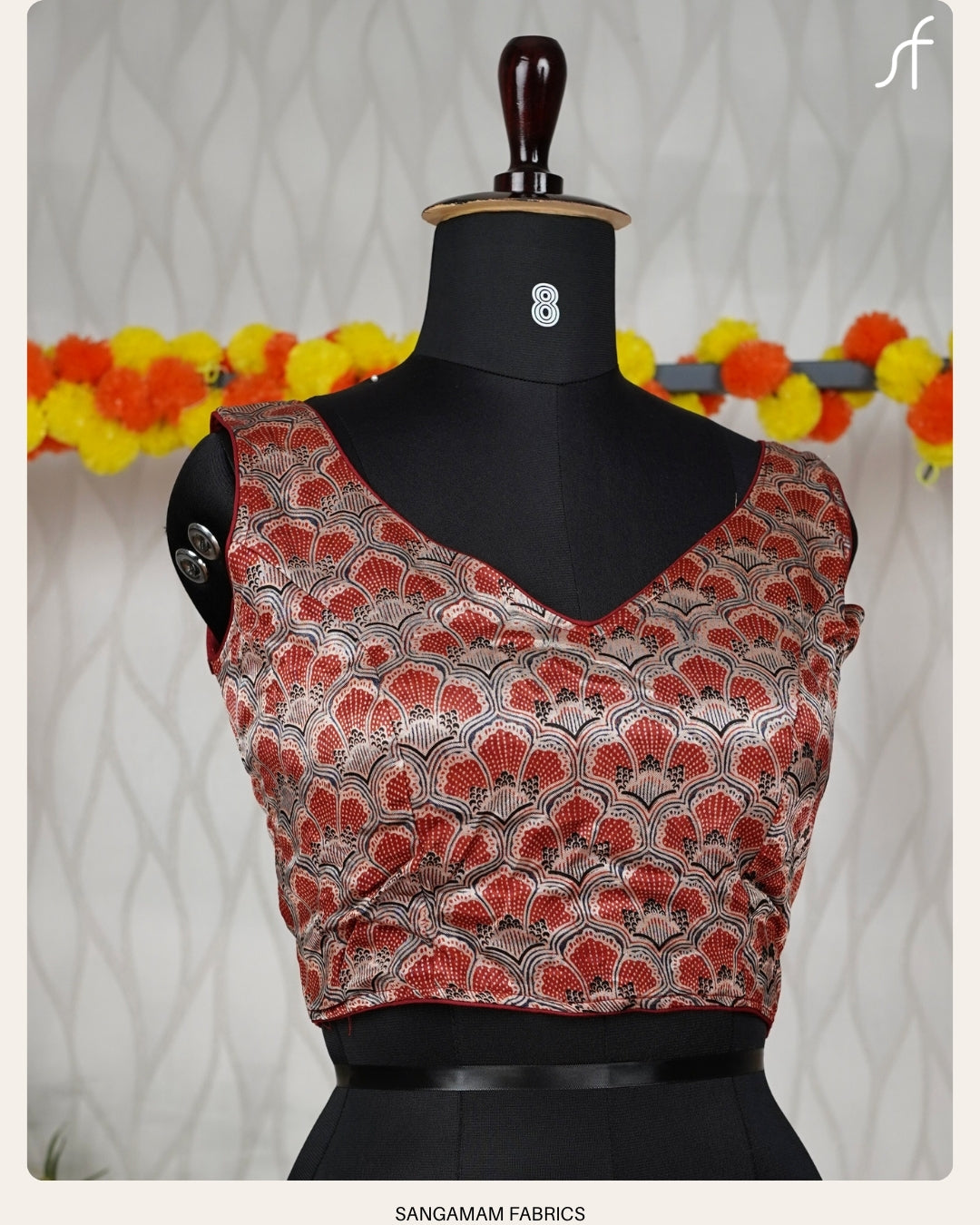 AJRAKH DETAILED MODAL BLOUSE