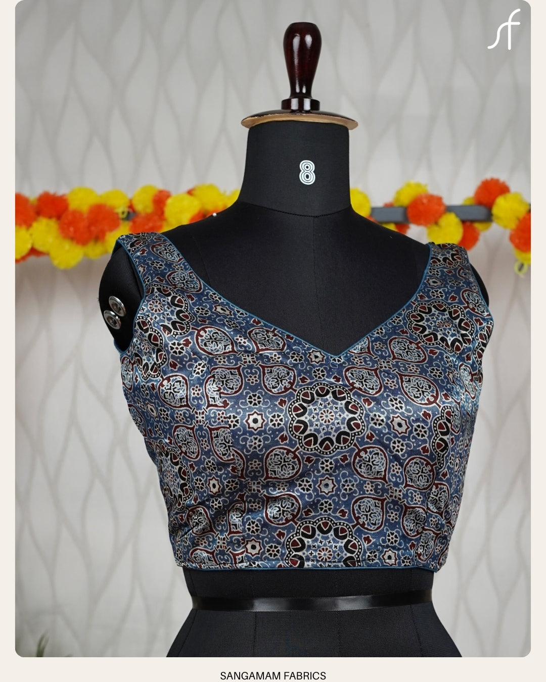 AJRAKH DETAILED MODAL BLOUSE
