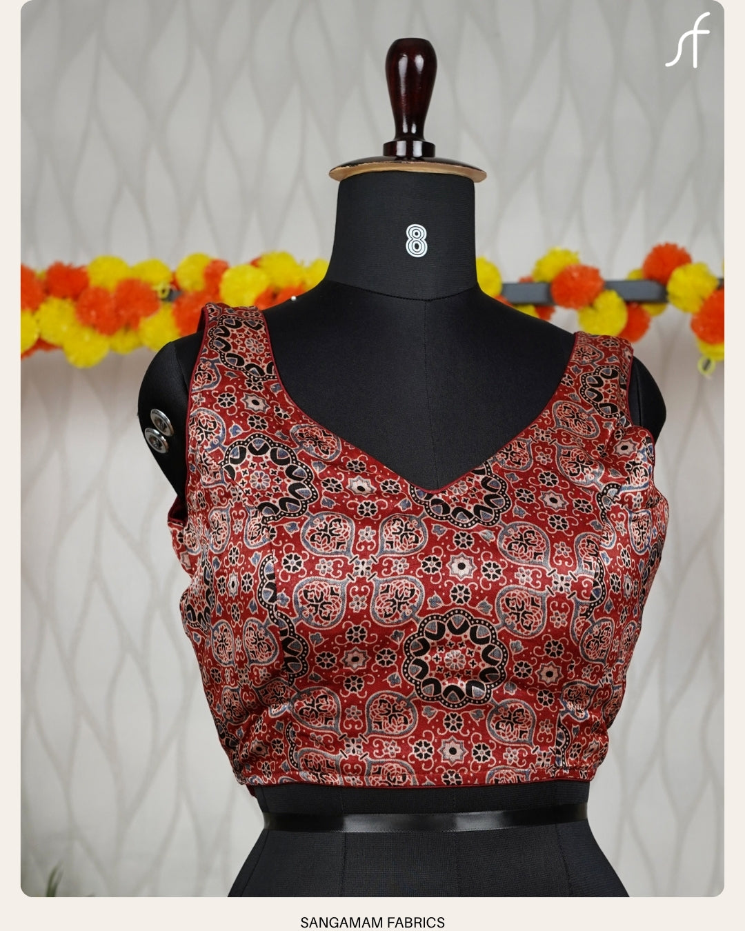 AJRAKH DETAILED MODAL BLOUSE