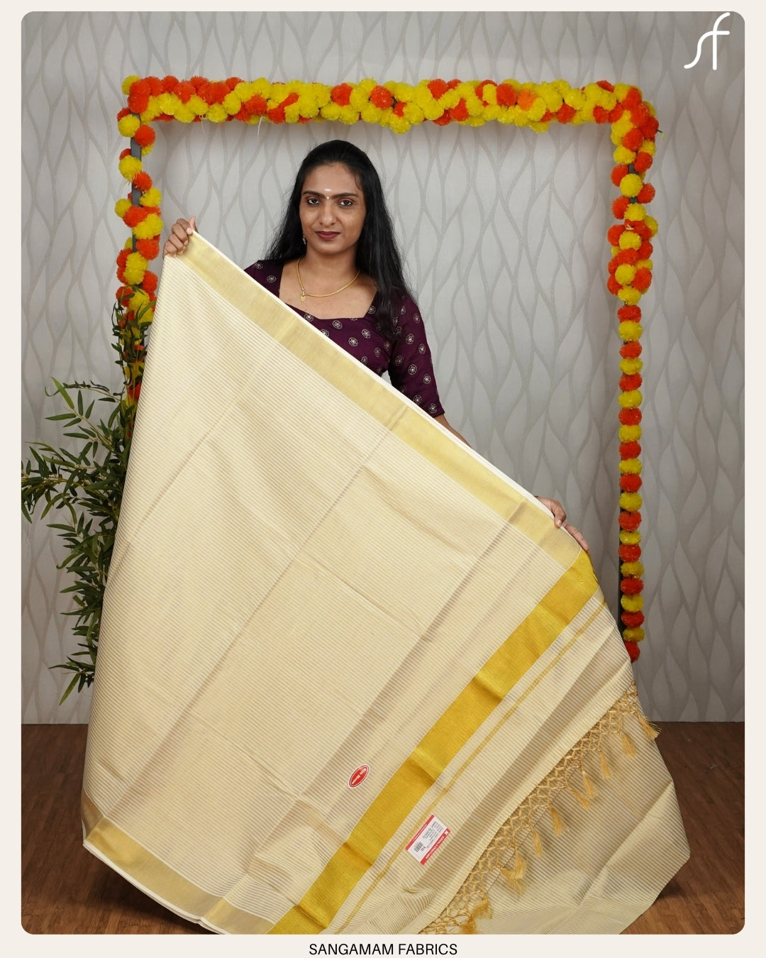 CHECK AND STRIPE SET SAREE