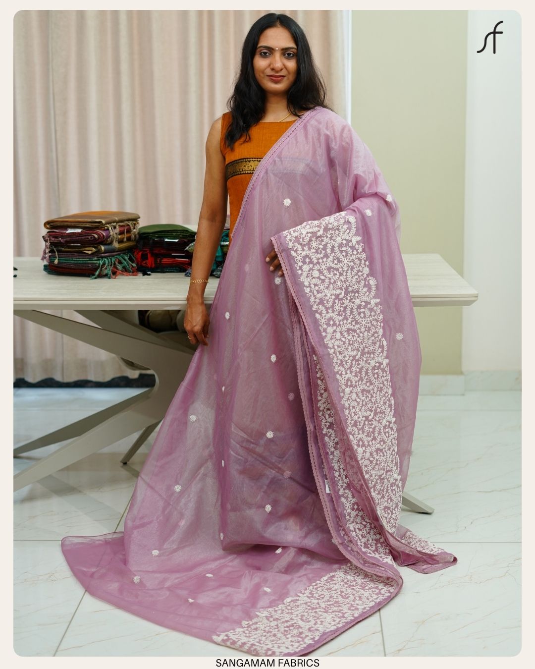 NET ORGANZA SAREE