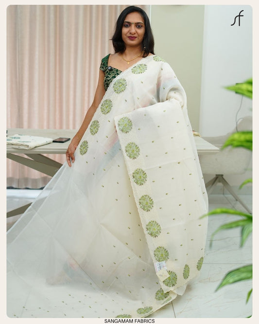 NET COTTA SAREE