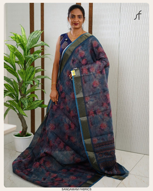 SEMI LINEN SAREE