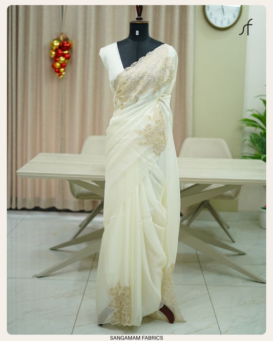 SILKY ORGANZA SAREE