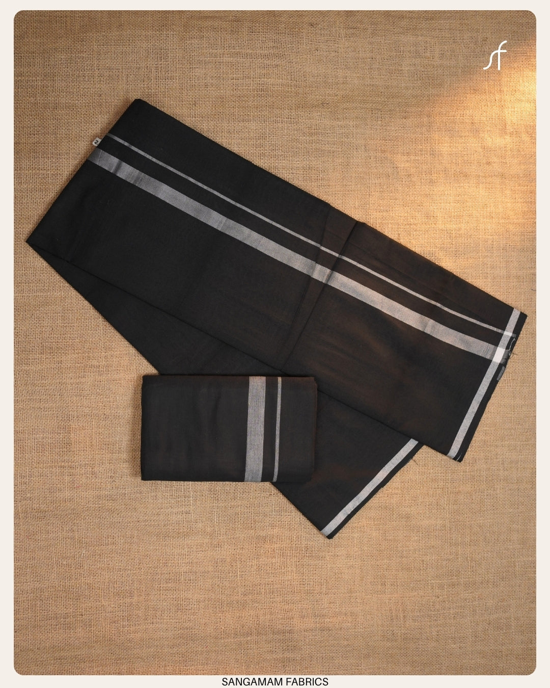 BLACK COTTON SABARI MALA SINGLE SET MUNDU