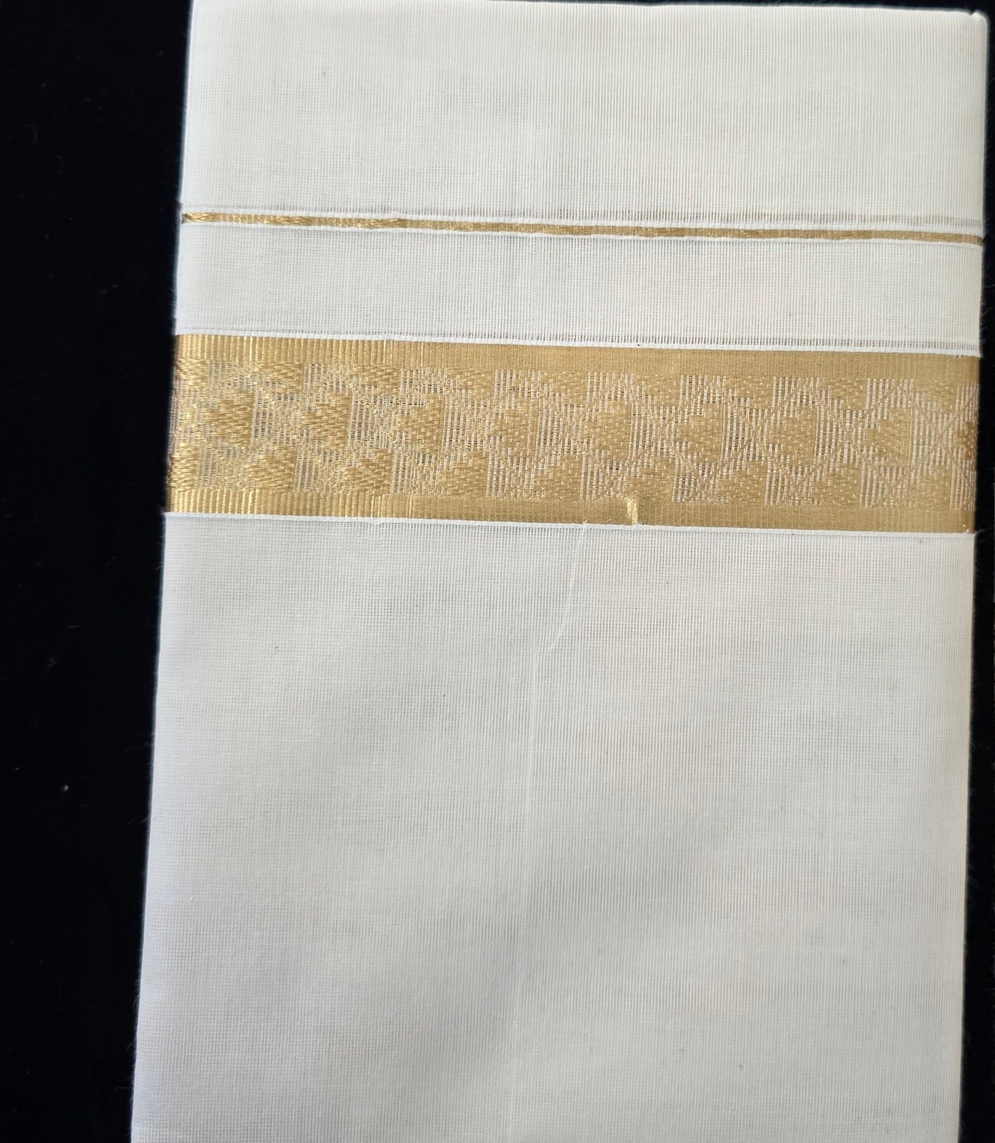1.5" TEMPLE BROCADE BORDER COTTON DOUBLE MUNDU