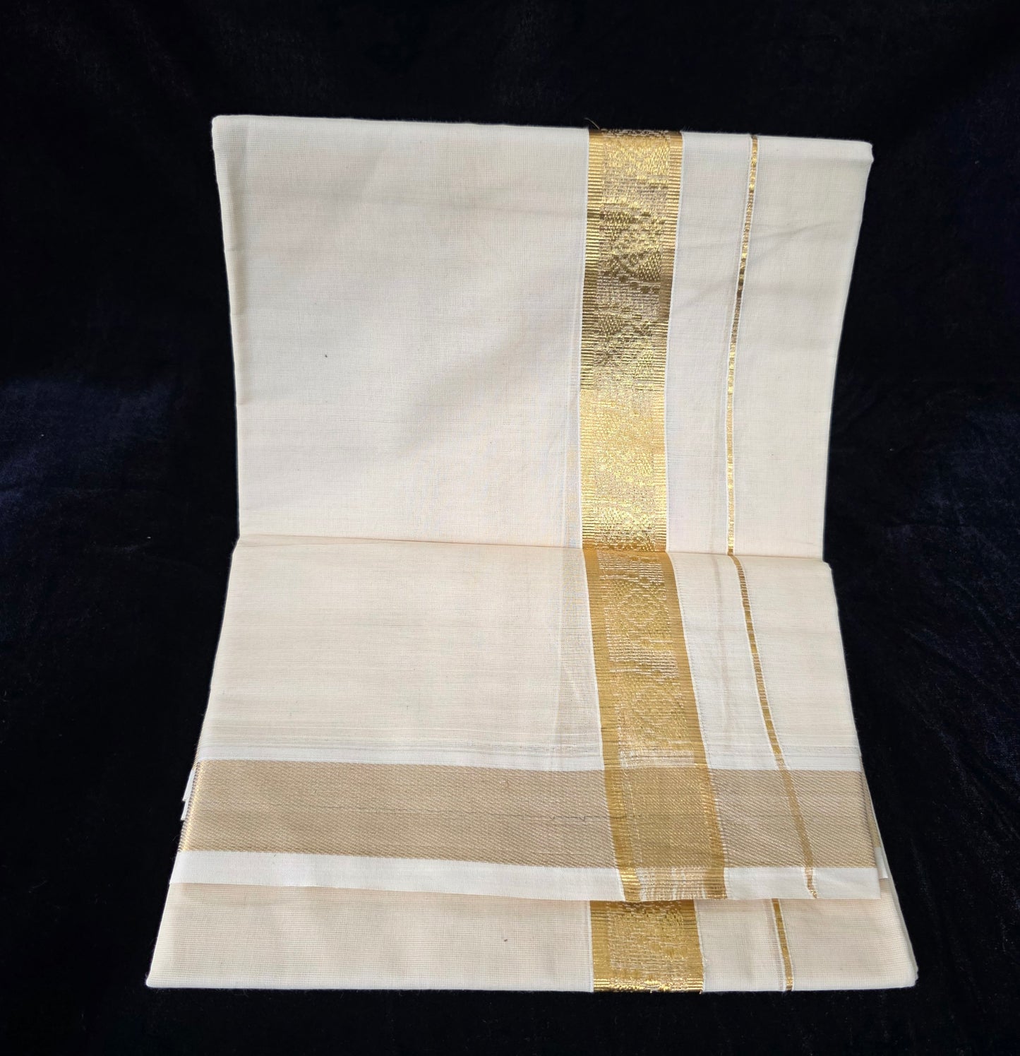 1.5" BROCADE BORDER COTTON DOUBLE MUNDU