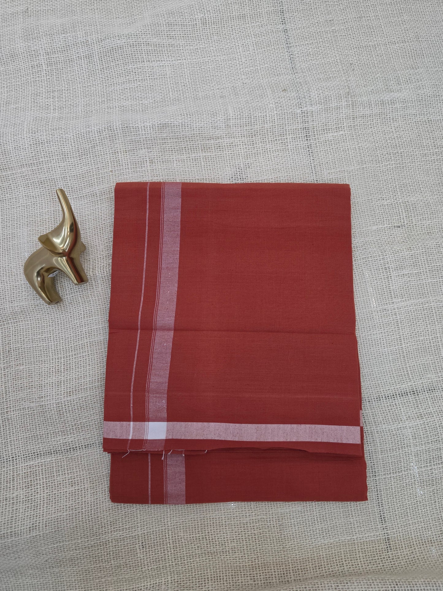 KAVI MUNDU COTTON PLAIN WHITE KARA
