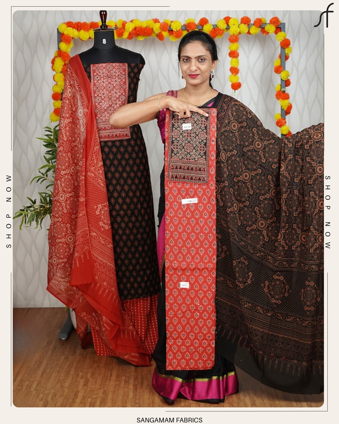 AJRAKH PRINTED SALWAR SUIT