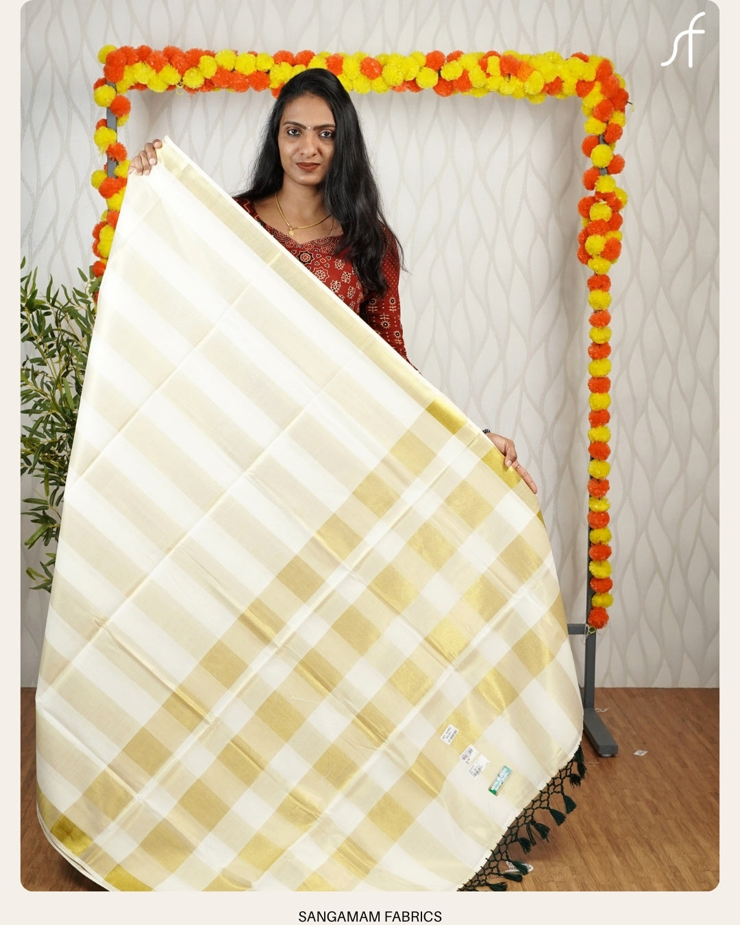 STRIPE DETAILED SET SAREE