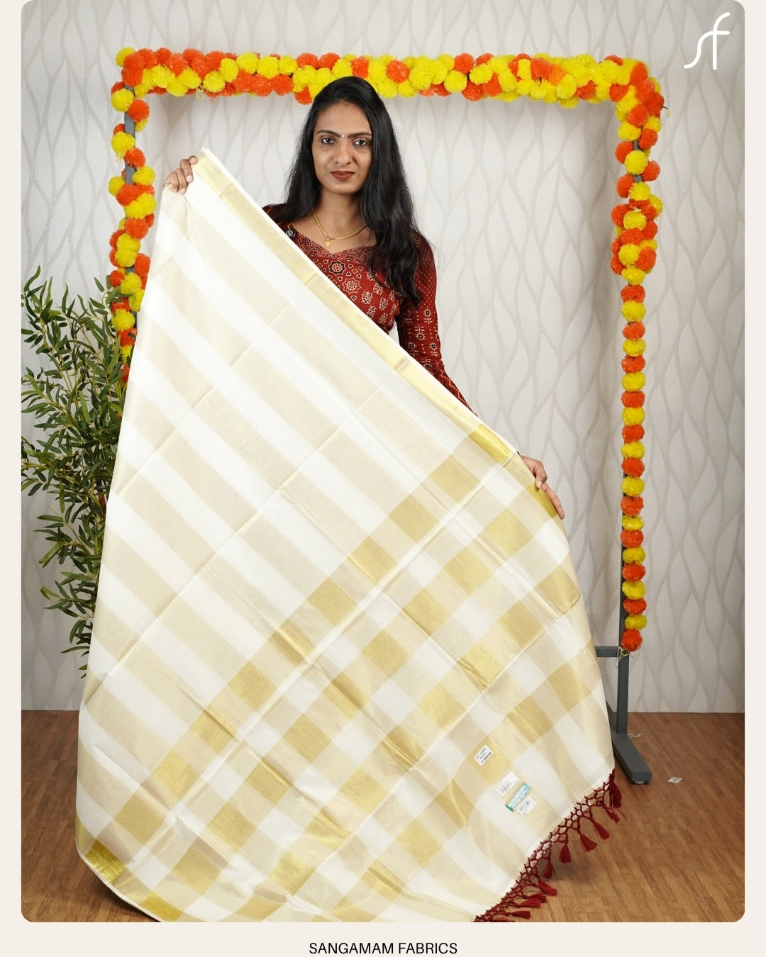 STRIPE DETAILED SET SAREE