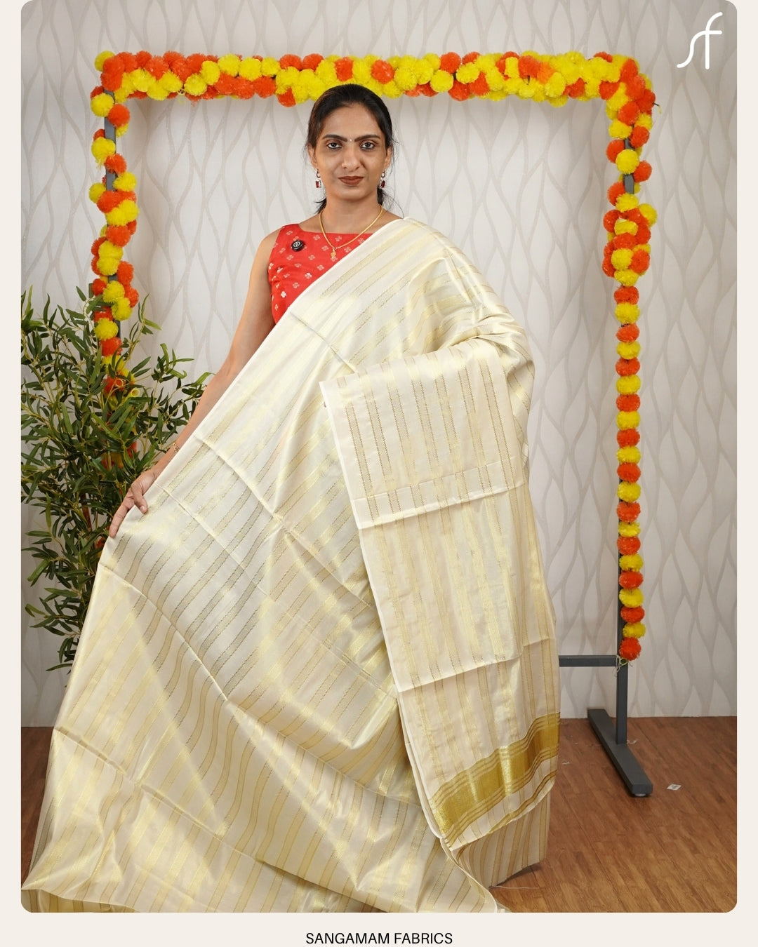 STRIPE DETAILED SET SAREE