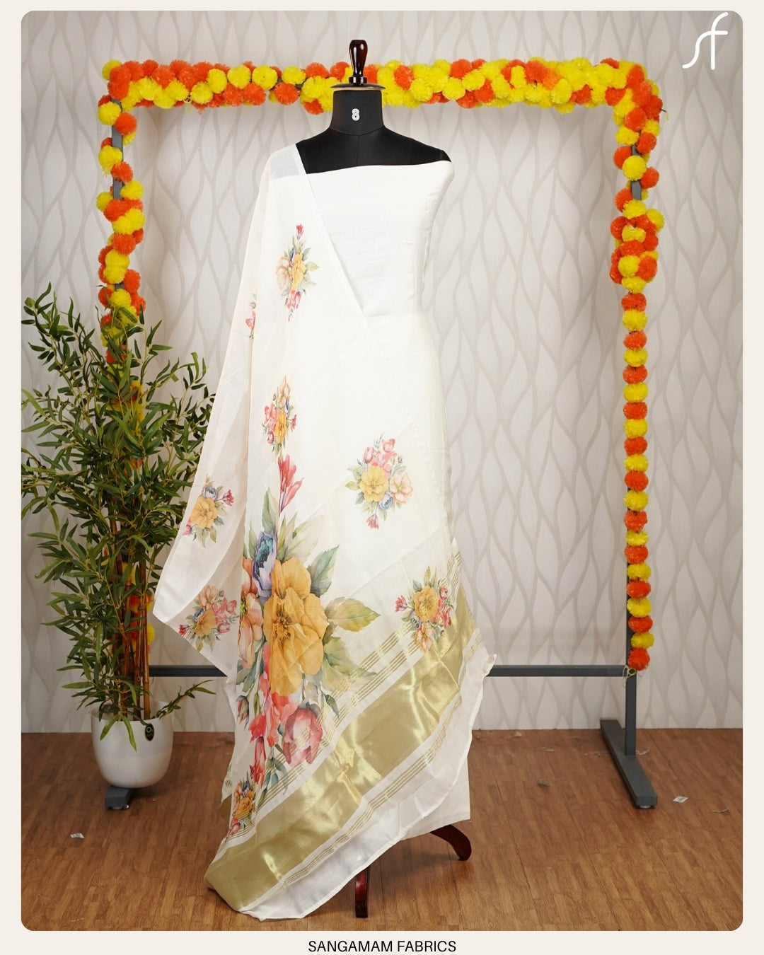 SEMI MODAL LAGDI PATTA BORDER DETAILED SALWAR SUIT