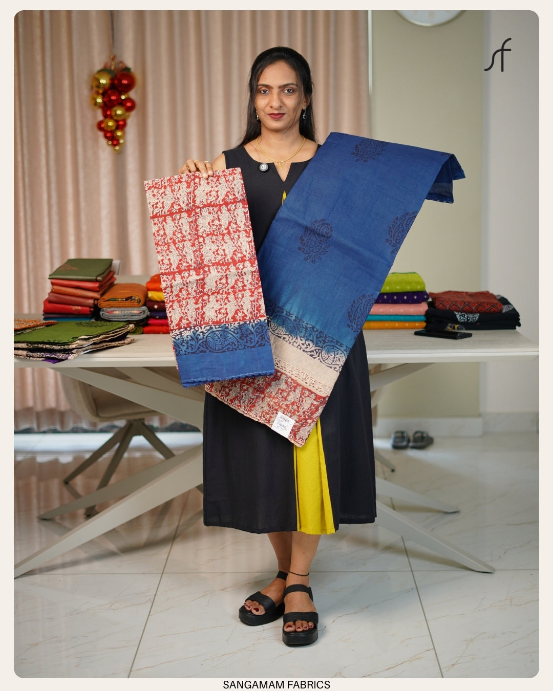 BLOCK PRINTED COTTA COTTON SAREE