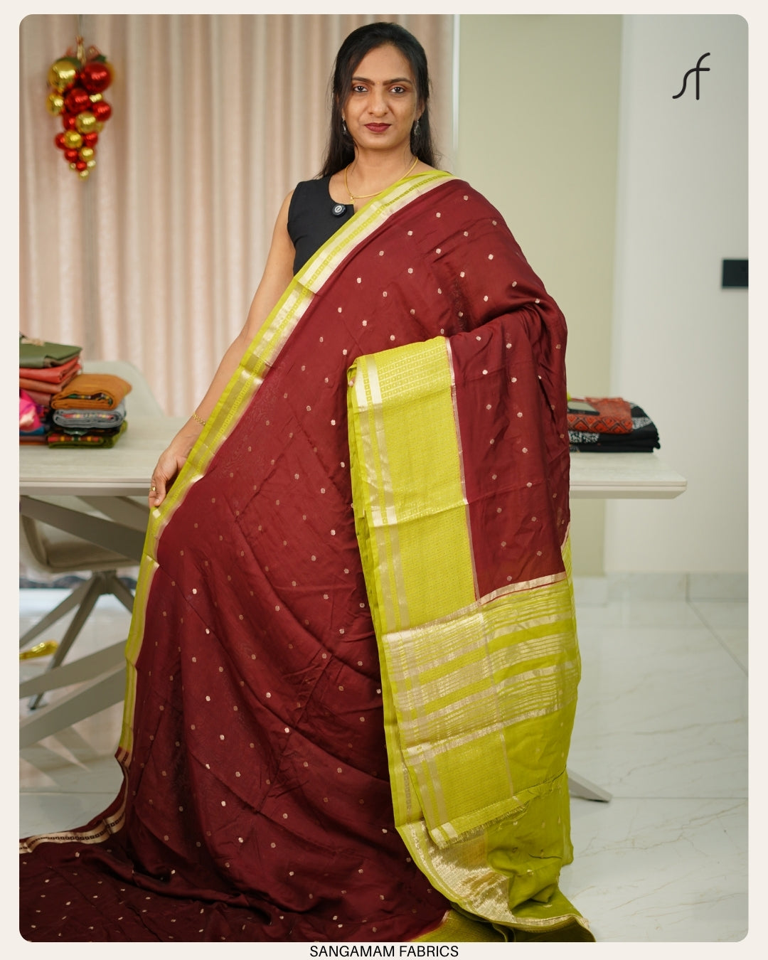 SEMI CHANDERI SILK SAREE