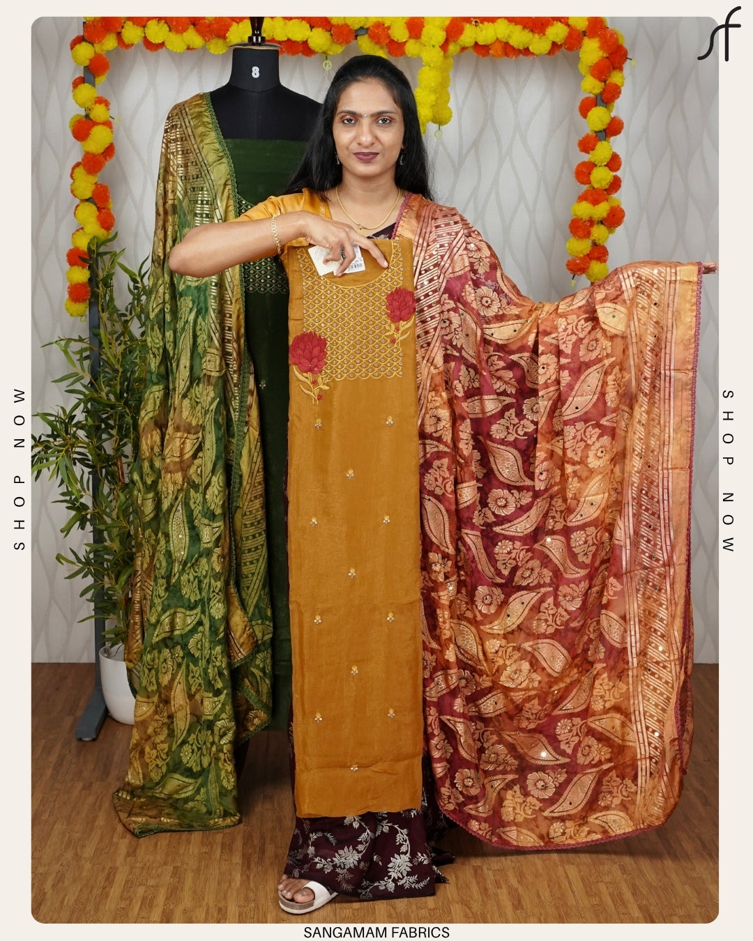 CRUSHED SILK SALWAR SUIT