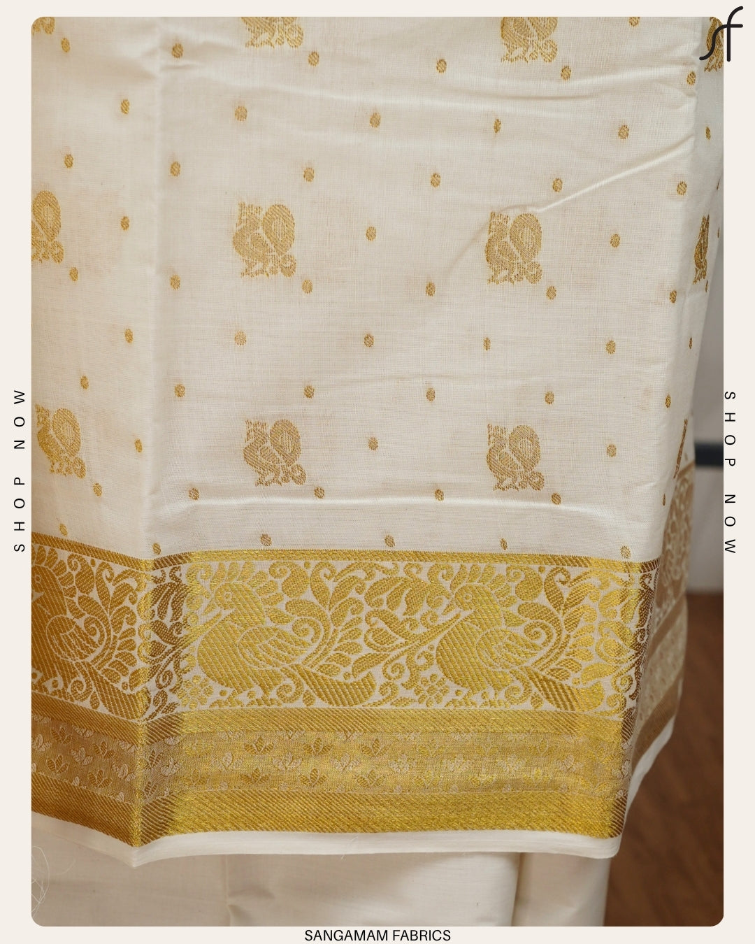 GOLDEN ZARI WOVEN SALWAR SUIT