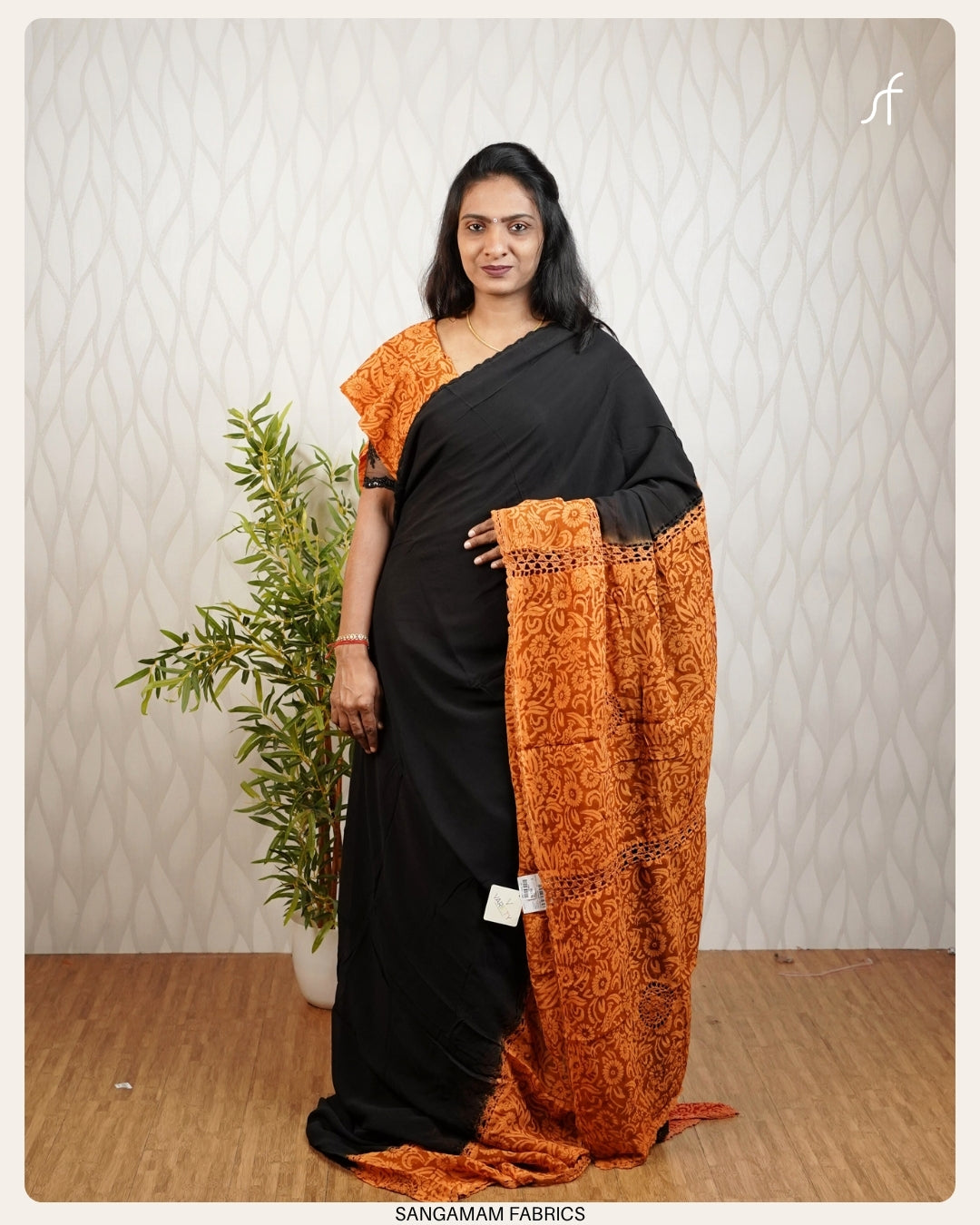 CROCHET LACE DETAILED GEORGETTE SAREE