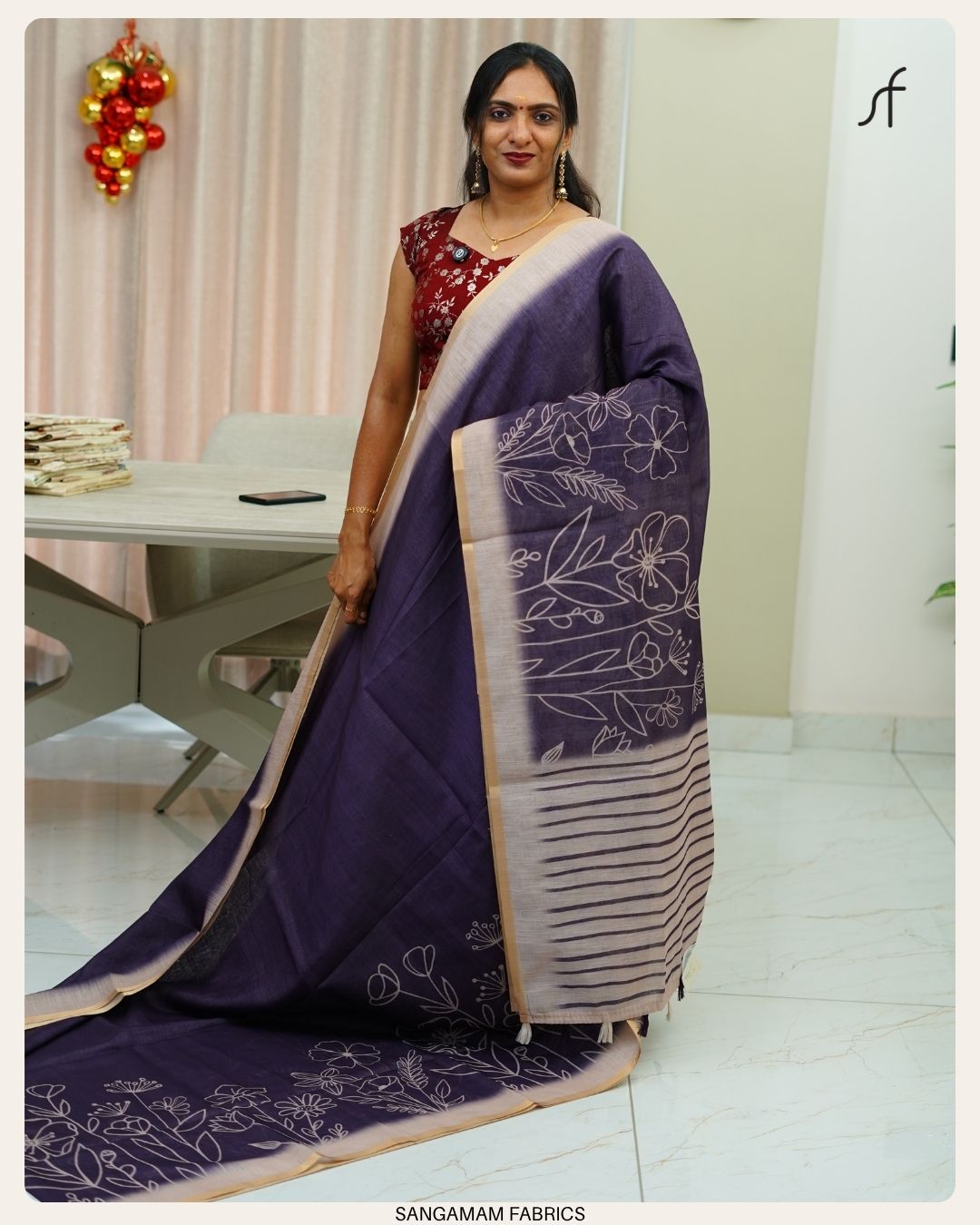 SEMI LINEN SAREE