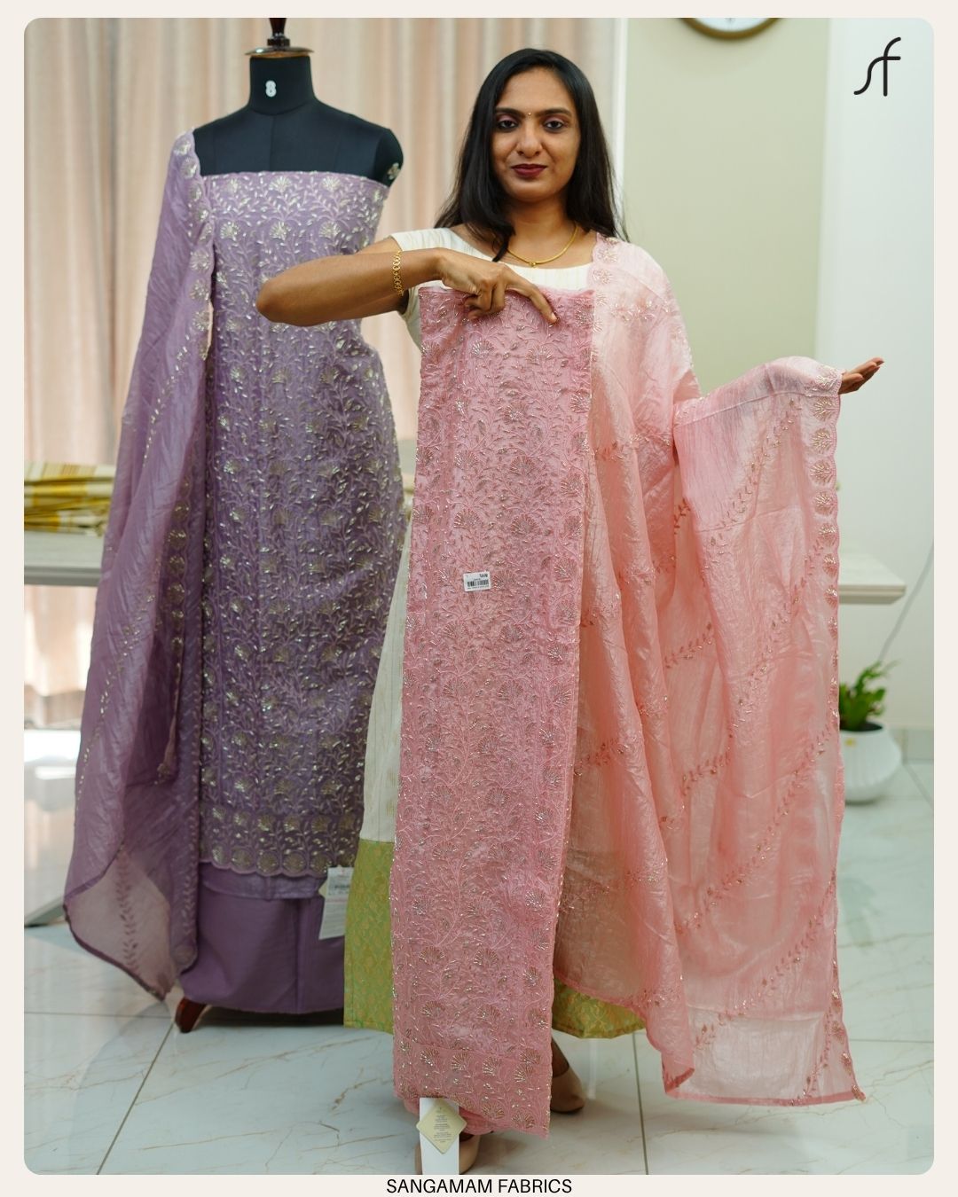 Crushed Organza Salwar Suit