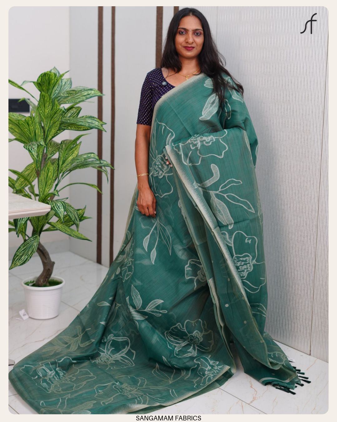 SEMI CHANDERI SILK SAREE
